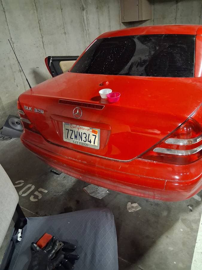 mercedes Vehicle being serviced in customer’s driveway by mobile technician